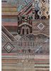 Rainbow grey and black wool and bamboo silk hand knotted Rug