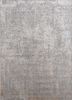 lrb-1502 ashwood/white sand beige and brown wool and bamboo silk hand knotted Rug