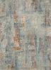 LRB-1502 Soft Gray/Ivory grey and black wool and bamboo silk hand knotted Rug