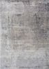 lrb-1502 ashwood/silver grey and black wool and bamboo silk hand knotted Rug