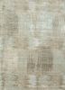LRB-1532 Dark Ivory/Blue Blush ivory wool and bamboo silk hand knotted Rug
