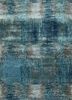 lrb-1532 old world blue/denim blue blue wool and bamboo silk hand knotted Rug