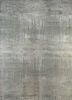 lrb-1532 nickel/medium gray grey and black wool and bamboo silk hand knotted Rug
