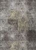 LRB-1535 Dove/Black Berry grey and black wool and bamboo silk hand knotted Rug