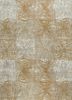 LRB-1535 Light Peach/Dove beige and brown wool and bamboo silk hand knotted Rug