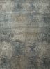 LRB-1535 Ashwood/Frost Gray grey and black wool and bamboo silk hand knotted Rug