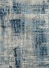 LRB-1545 Classic Gray/Blue Mirage grey and black wool and bamboo silk hand knotted Rug