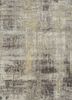 lrb-1545 antique white/pewter grey and black wool and bamboo silk hand knotted Rug