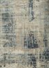 lrb-1545 ivory/liquorice grey and black wool and bamboo silk hand knotted Rug
