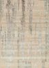 LRB-1558 Antique White/Dove ivory wool and bamboo silk hand knotted Rug