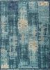 lrb-1579 teal ivy/creamy white blue wool and bamboo silk hand knotted Rug