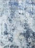 lrb-1654 white/caribbean sky blue wool and bamboo silk hand knotted Rug