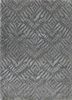 LRB-7024 Medium Gray/Nickel grey and black wool and bamboo silk hand knotted Rug
