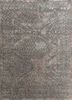 LRS-04 Frost Gray/Medium Gray grey and black wool and silk hand knotted Rug