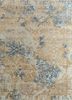lrs-07 antique white/light taupe beige and brown wool and silk hand knotted Rug