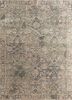 lrs-07 nickel/shale grey and black wool and silk hand knotted Rug