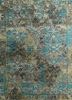 lrs-07 sky blue/sea green blue wool and silk hand knotted Rug