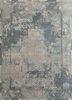 refuge grey and black wool and silk hand knotted Rug - HeadShot