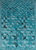 LSK-104 Capri/Light Turquoise blue wool and bamboo silk hand knotted Rug