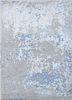 lu-9031 (cs-01) soft gray/pearl blue grey and black wool and bamboo silk hand knotted Rug