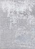 lu-9031 (cs-01) soft gray/shale grey and black wool and bamboo silk hand knotted Rug
