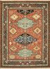 makt-97 navajo red/ebony red and orange wool hand knotted Rug