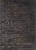 ne-2348 ebony slate/ebony slate grey and black wool and silk hand knotted Rug