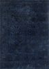 lacuna blue wool and silk hand knotted Rug - HeadShot
