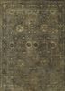 ne-2364 charcoal/charcoal beige and brown wool and silk hand knotted Rug