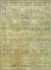 ne-2364 artichoke/mineral green wool and silk hand knotted Rug
