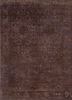 NE-2364 Chocolate Chip/Chocolate Chip beige and brown wool and silk hand knotted Rug