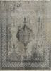 nkr-09 bluebell/linen grey and black wool hand knotted Rug