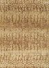NMS-15 Indian Brown/Creamy White beige and brown wool and silk hand knotted Rug