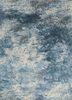 NRA-202 Classic Gray/Sky Blue grey and black wool and silk hand knotted Rug