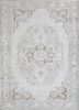 pae-07 white/gray brown ivory wool hand knotted Rug