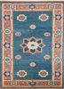 pae-1155 indigo blue/russet blue wool hand knotted Rug