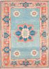 pae-1167 seaside blue/poppy blue wool hand knotted Rug