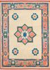 pae-1169 suntan yellow/ensign blue red and orange wool hand knotted Rug