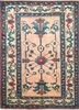 pae-1186 burnt red/medium navy red and orange wool hand knotted Rug