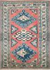 pae-1201 milky blue/gold red and orange wool hand knotted Rug