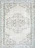 pae-1302 winter white/forest green ivory wool hand knotted Rug