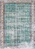 pae-1315 antique green/cream gold green wool hand knotted Rug