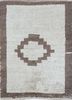 pae-1378 winter white/gold brown beige and brown wool hand knotted Rug