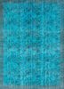 pae-1418 inky sea/forest green blue wool hand knotted Rug
