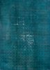 pae-1465 deep turquoise/deep turquoise blue wool hand knotted Rug