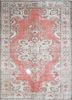 pae-1500 russet/pale mauve red and orange wool hand knotted Rug