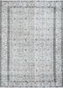 pae-1505 antique white/smoke charcoal ivory wool hand knotted Rug