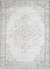 pae-1551 white/gray brown ivory wool hand knotted Rug