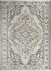 pae-1606 cloud white/dark brown beige and brown wool hand knotted Rug