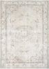 pae-1624 cloud white/cocoa brown ivory wool hand knotted Rug